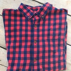 Old Navy Blue & Red Buffalo Plaid Button Down